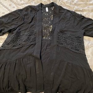 Xhiliration Flowy Black Jacket